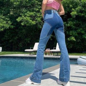 Revice Denim Two Toned Venus Flare Jeans